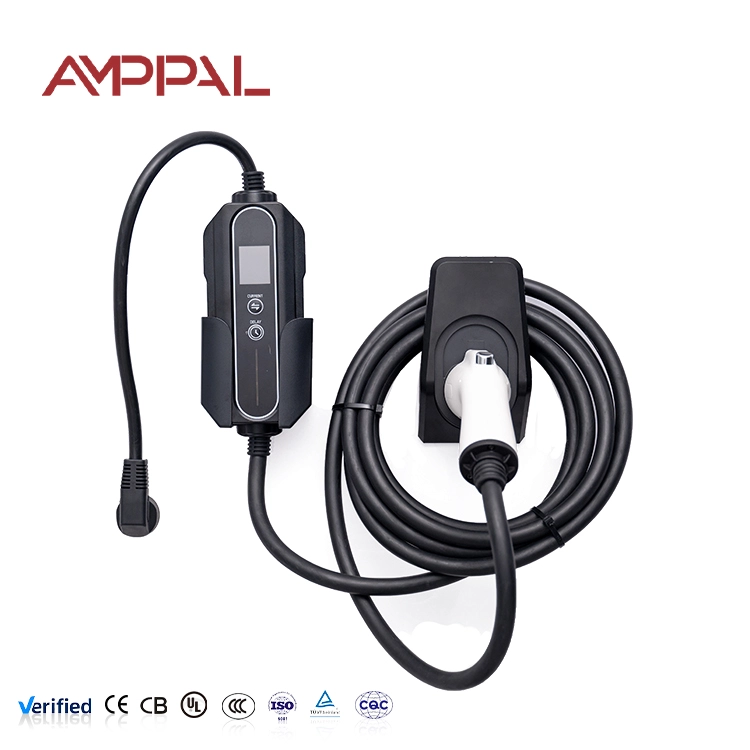 11kW Portable AC EV Charger with Acrylic Design for Travel & Home Charging