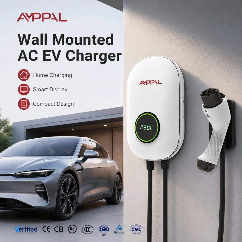 3.5kW Portable Wall-Mounted AC EV Charging Unit for Residential Use